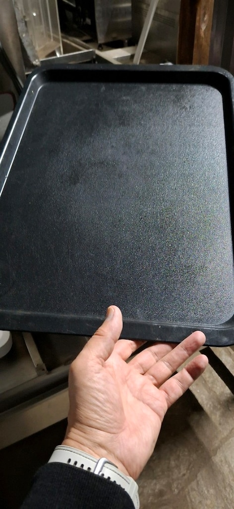 Siyah Plastik Tepsi cetring tepsisi yemek tepsisi kaymaz tepsi siyah - 4
