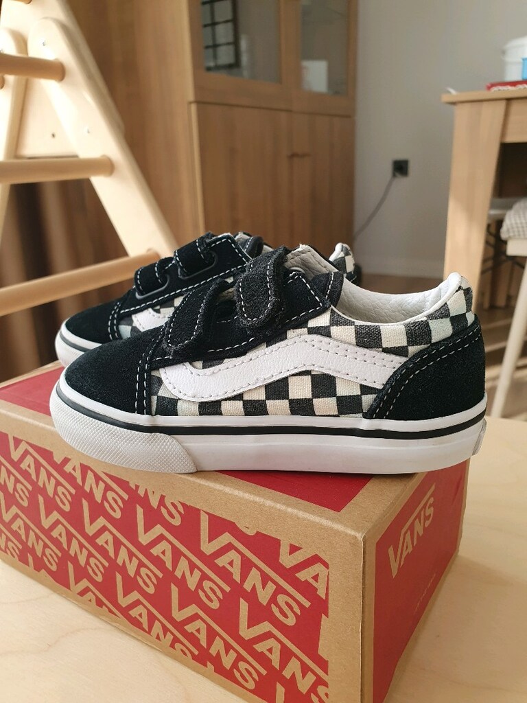 Siyah Vans Erkek Bebek Çocuk Cırtlı Spor Ayakkabı Süet - 4