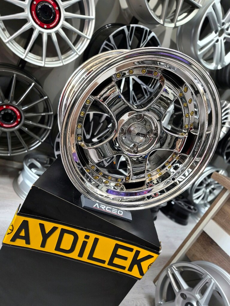 17 İNÇ SSR KROM JANT ÖN 7.5J ARKA 9J GOLD DETAYLAR 4×100 BİJON ÇAPINDA - 2