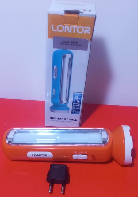 LONTOR EL112 16+6 LED Şarjlı Işıldak Fener (Yeni gibi - Yeni pil )