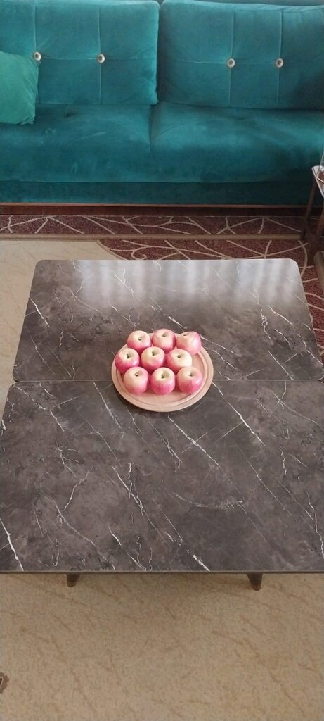 Mermer desenli sehpa - 2