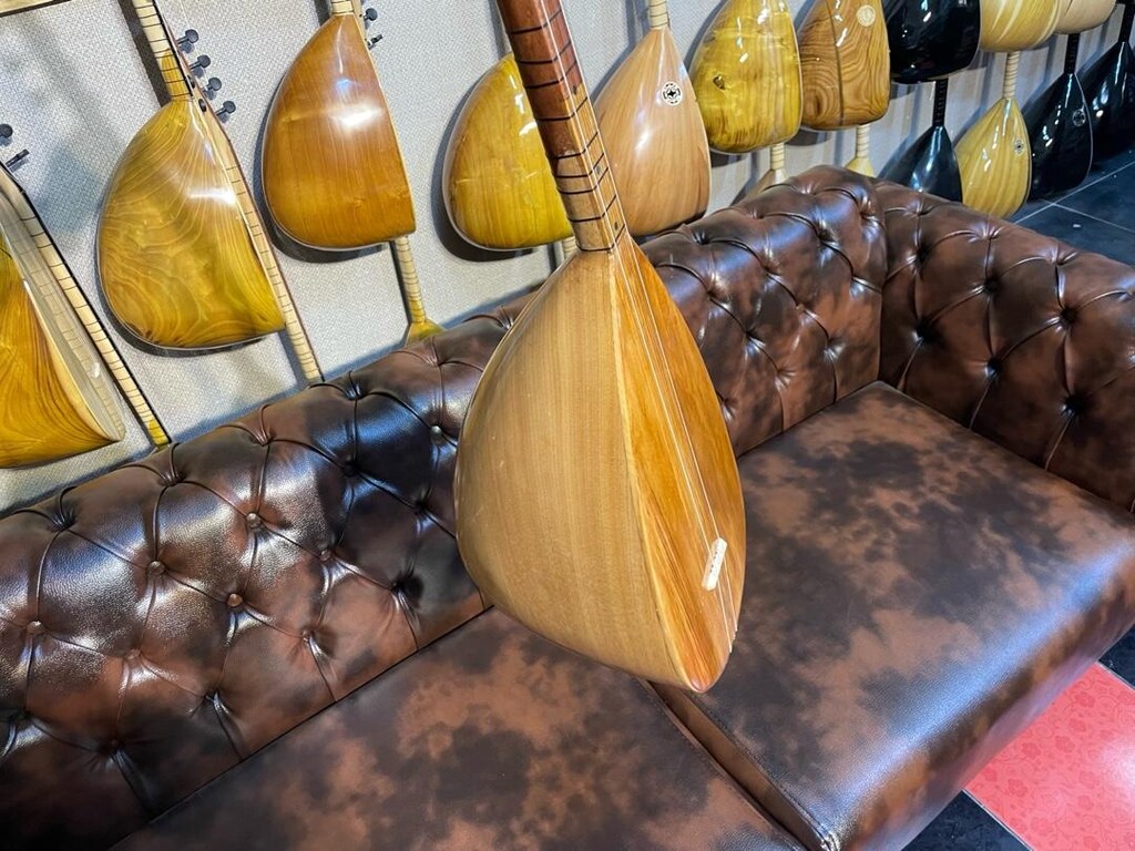 40 TEKNE PROFESYONEL OYMA KESTANE KURT AĞIZLI KISA BAĞLAMA SIFIR SAZ - 5
