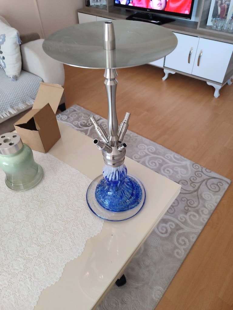 Dört girişli çelik nargile - 2