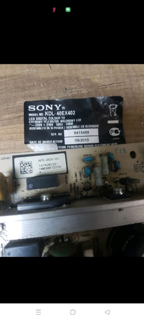 Sony Bravia KDL-40EX402 Besleme kartı - 2