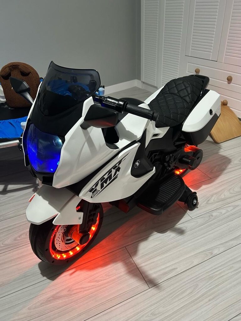 12V akülü motorsiklet (beyaz) - 2