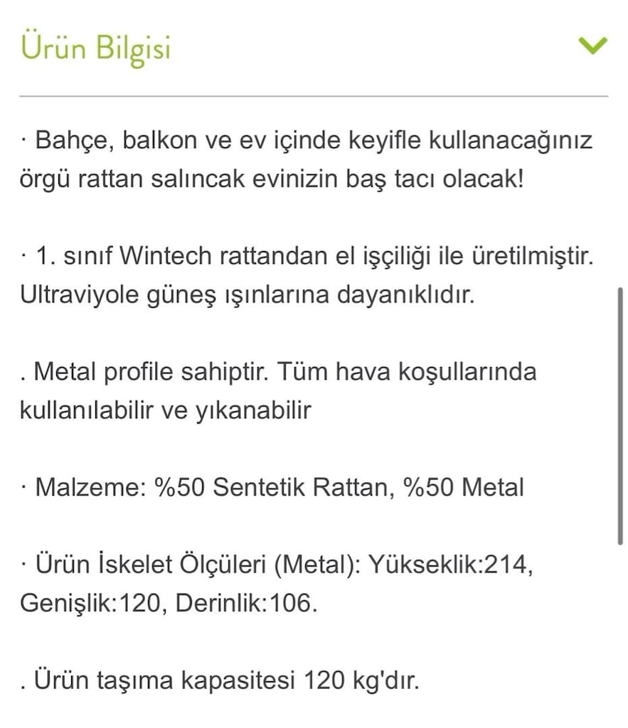 Tekli Salıncak Koltuk - 9