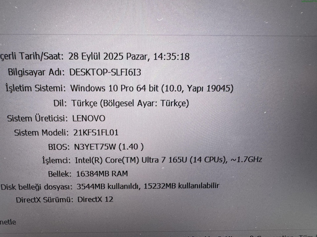 THİNKPAD X1 2 İN 1 ULTRA 7 İŞLEMCİ 16 GB RAM 512 NVME DOKUNMATİK - 8