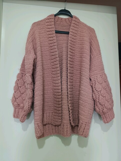 Hırka el örgüsü M/L/XLbedene uymlu
