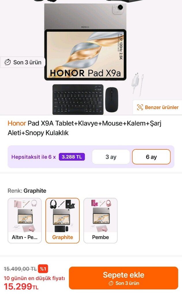 HONOR PAD X9A 128 GB/16 Turbo RAM TERTEMİZ+FULL SET - 4
