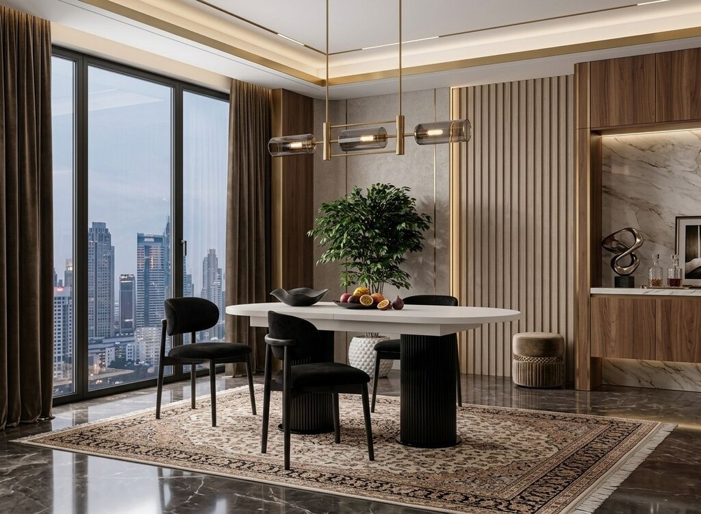 Sıfır , %100 MDF , Modern Bohem Açılan Masa - Aytaşı , Siyah - 7