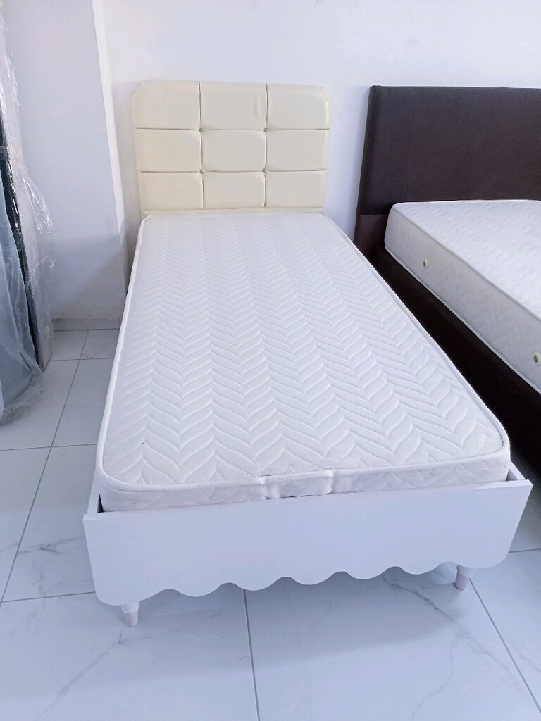 tek kişilik ortapedik yatak sabit baza başlık - 3
