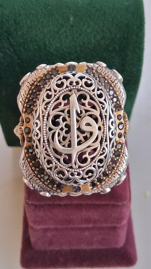 ZORBEY Büyük boy 925 gümüş yüzük...Ölçü 25...30 gr üstü... - 6