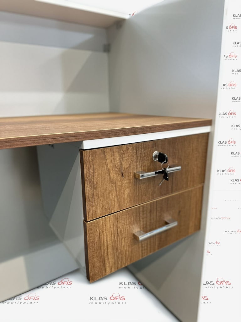 KLAS OFİS ÜSKÜDAR 140x65 BEYAZ BAROK DANIŞMAN MASASI SIFIR - 5