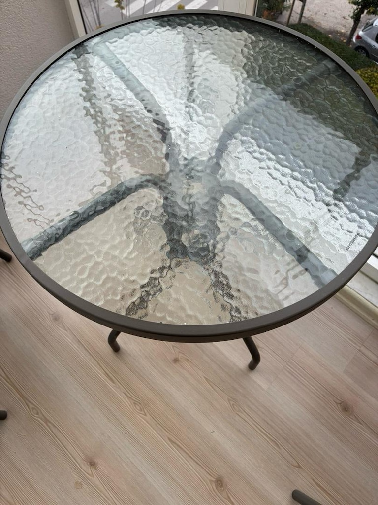 60 cm Cam Balkon Masası + 2 Rattan Sandalye + El Yapımı Minderler - 3
