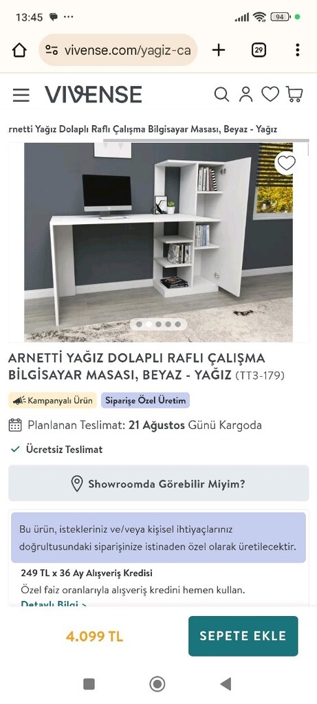 çalışma masası vivense marka - 4