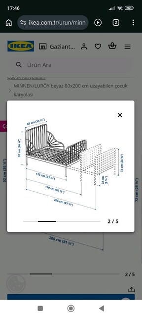 ikea minnen/ luröy karyola yatak