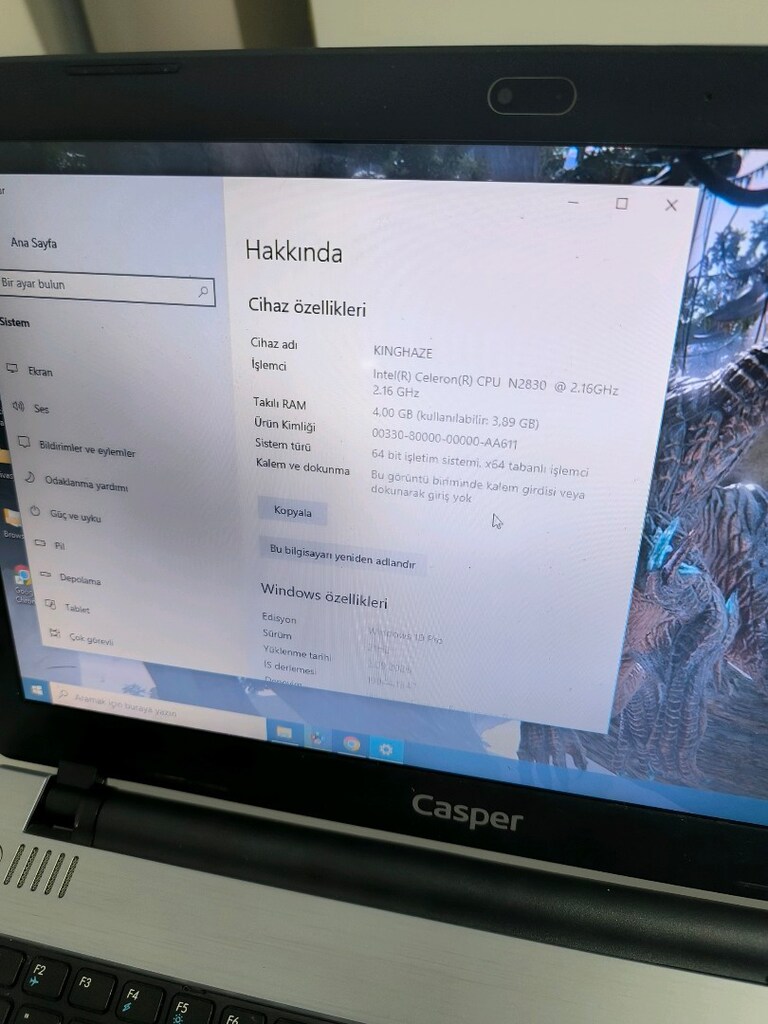 Intel celeron işlemci 4 GB RAM 500 GB hardisk batarya çok iyi (sıfır) - 3