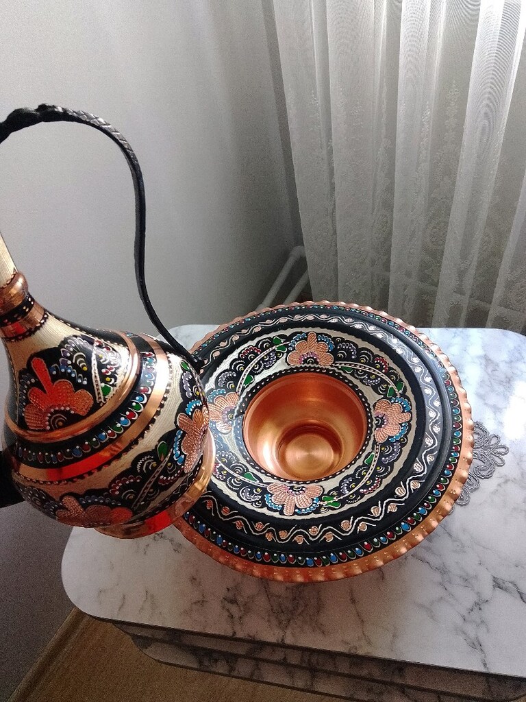 yeni hic bir sıkıntı yok büyük bakir sürahi tabagiyla beraber - 2