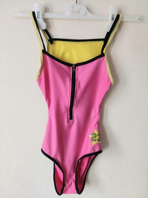 Defacto Toz pembe kız çocuk mayo bikini