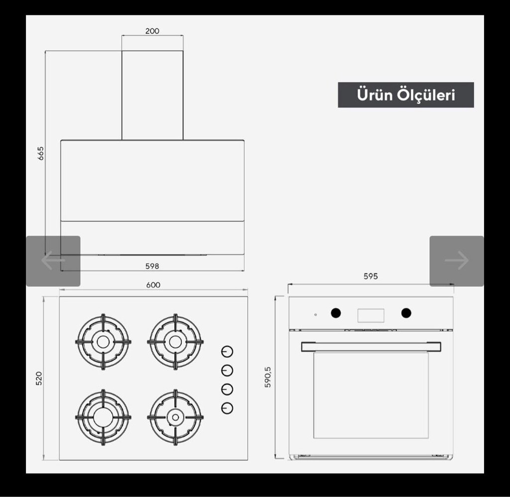 3 lü Ankastre Set , sıfır ayarında 2 ay kullanıldı - 5