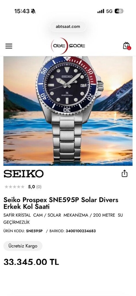 Seiko Solar Diver saat - 6
