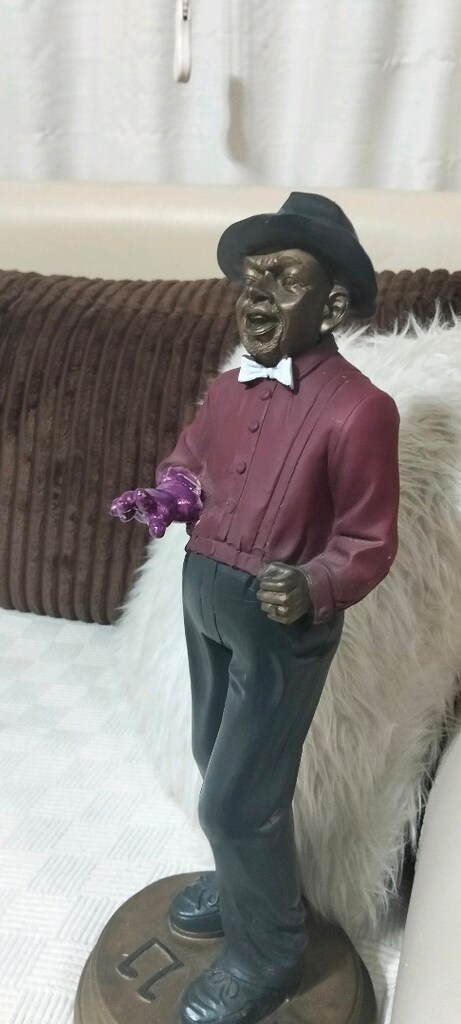 Vintage cazcı büyük boy heykel - 16
