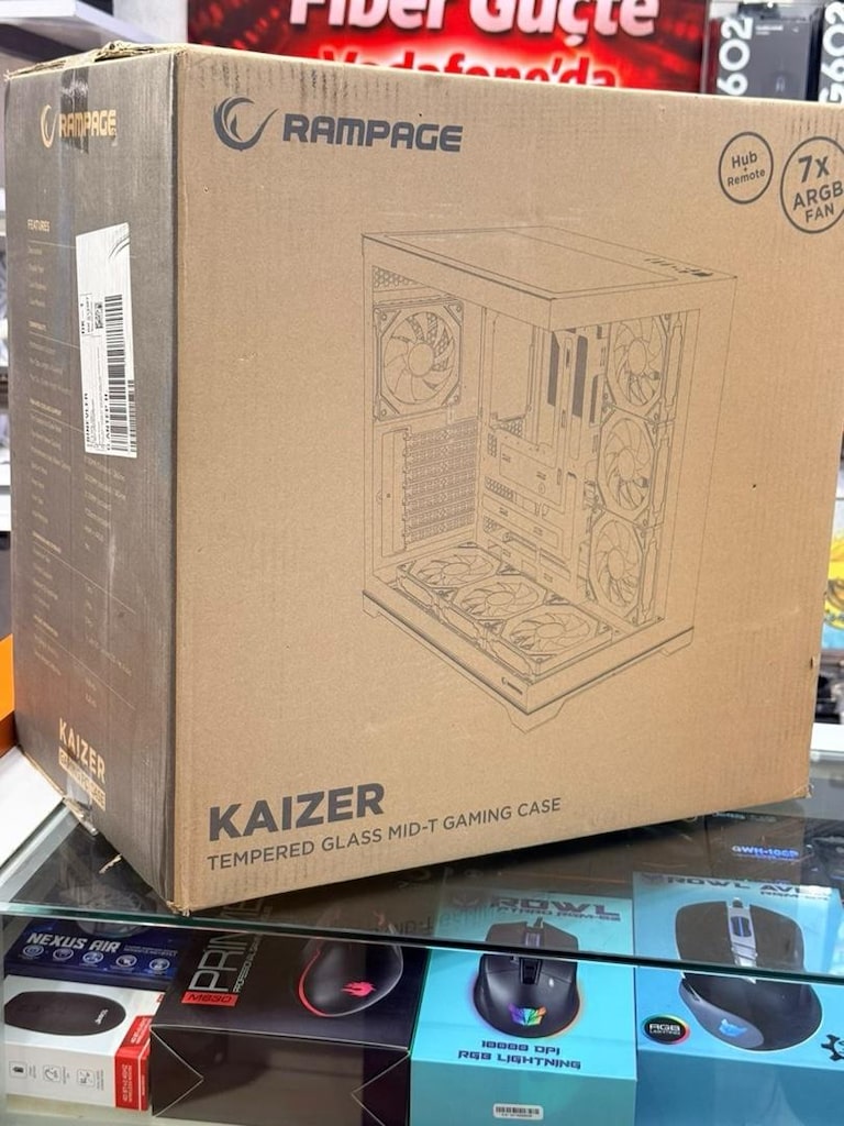 NİTRO BİLİŞİM’DEN RAMPAGE KAIZER 7 FANLI SİYAH AKVARYUM KASA! - 4