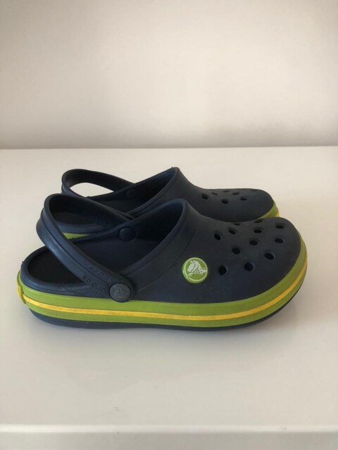 Lacivert Yeşil Bantlı Crocs C12(29-30)