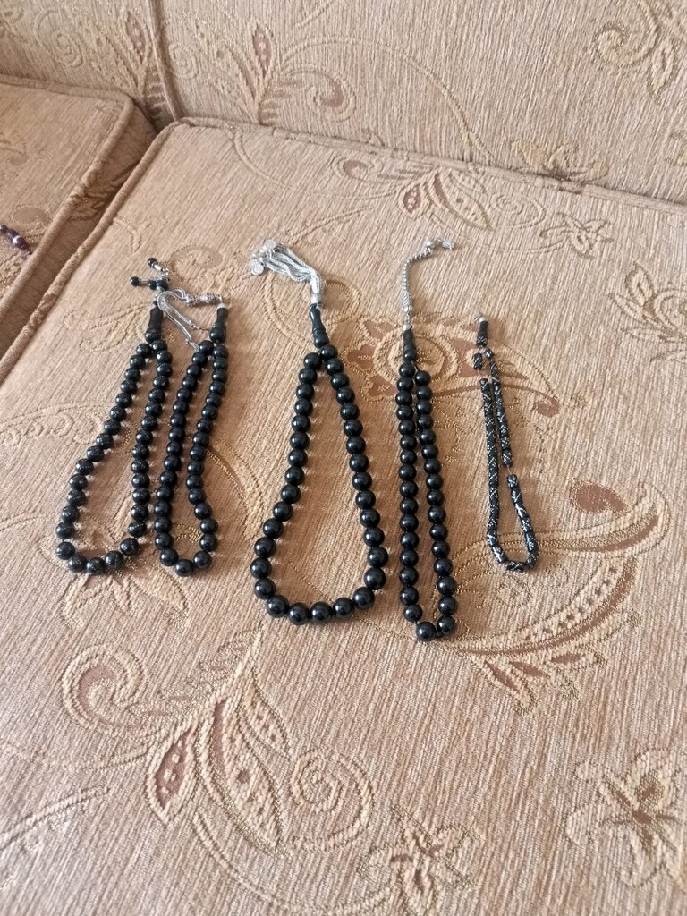 satılık oltutasi hakiki Oltu taşı tesbih ve kehribar tesbih hiç kullan - 2