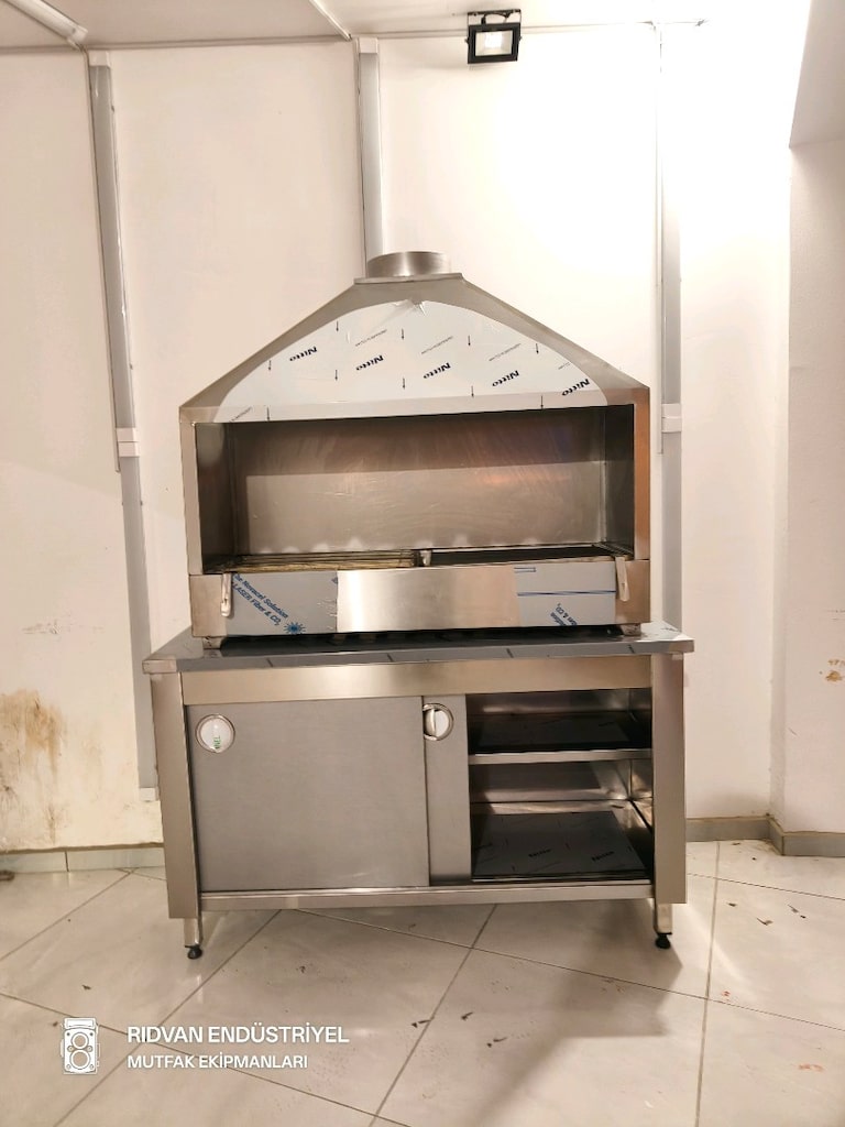 ocakbaşı mangal kömürlü ızgara ocak barbekü krom tezgah krom mangal - 17