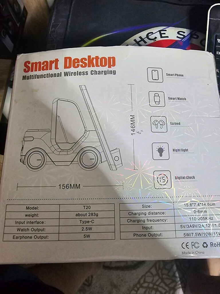 SMART DESKTOP T20 – ÇOK FONKSİYONLU KABLOSUZ ŞARJ İSTASYONU - 3