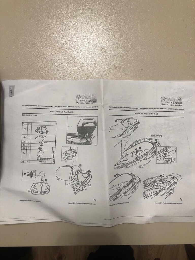 YAMAHA XMAX 125 KUYRUK GRENAJI ve kitapçık - 3
