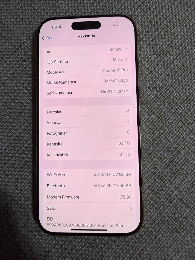YD İPHONE 16 PRO (1 TB HAFIZA )1 YIL KULANIMA AÇIK - 8