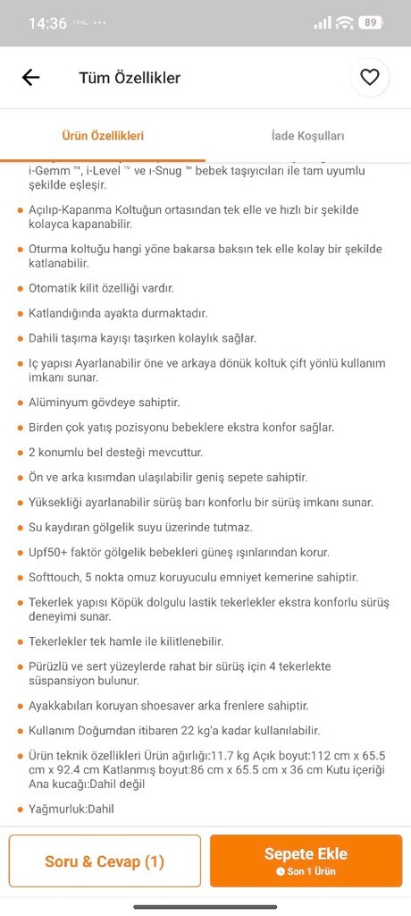 joie versatrax bebek arabası - 3