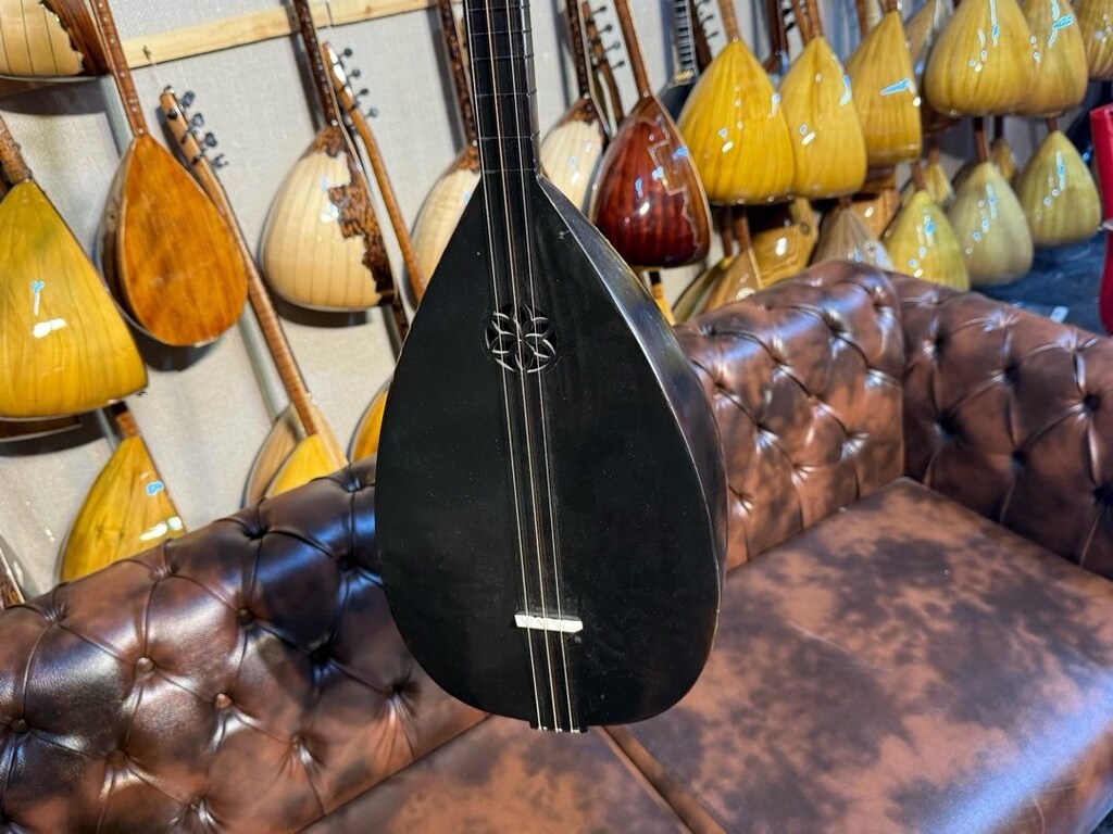 TAM PROFESYONEL 41 TEKNE SİYAH İNCİ UZUN SAP SAZ - 5