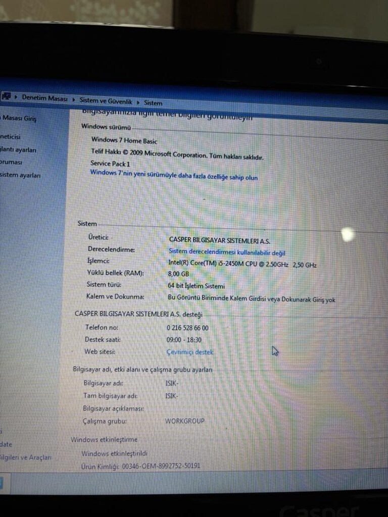 casper i5 notebock diz üstü bilgisayar - 10