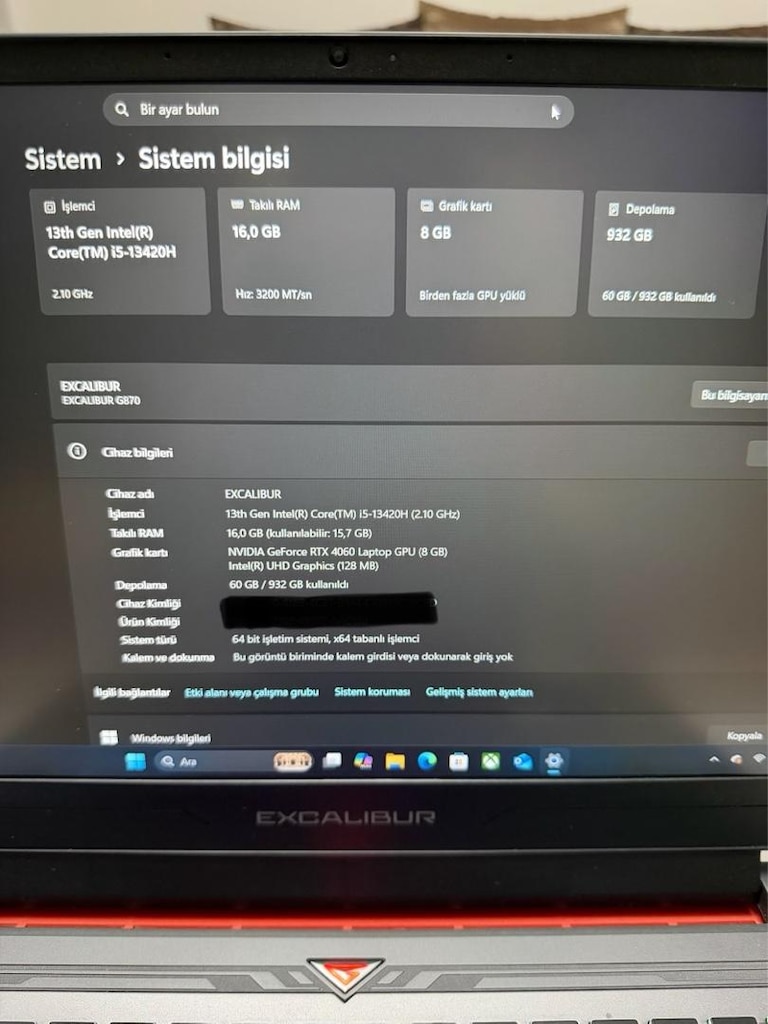 Excalibur Gaming Laptop RTX4060 - 6