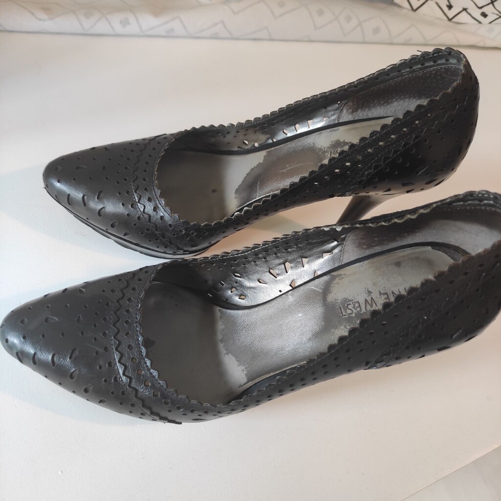 nine west siyah deri 38 topuklu ayakkabı - 2