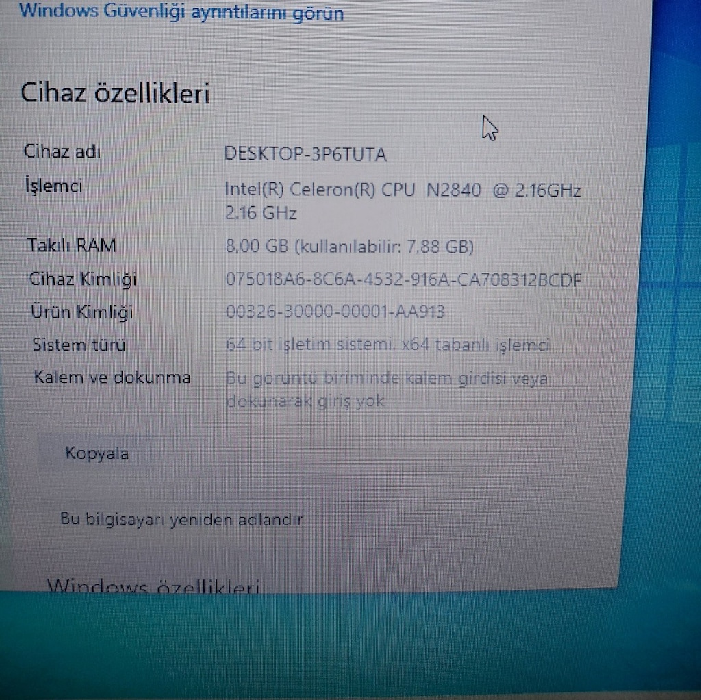 İNTERNET VE OFİS AMAÇLI TERTEMİZ SSDLİ LENOVO İDEAPAD! - 7