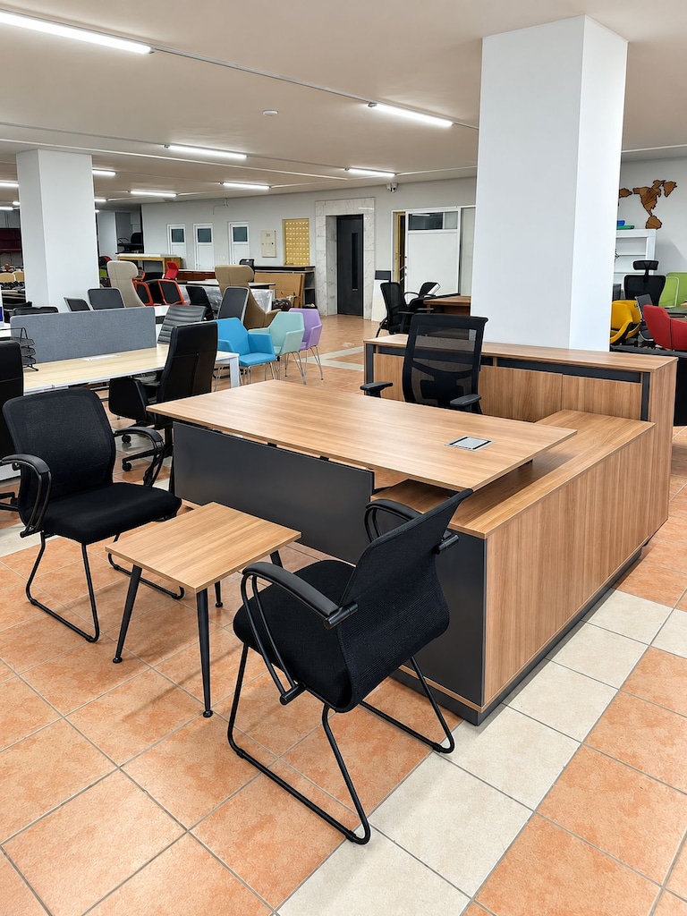 KLAS OFİS ÜSKÜDAR 180X85 MARBELLA KİRAZ MAKAM TAKIMI - 3