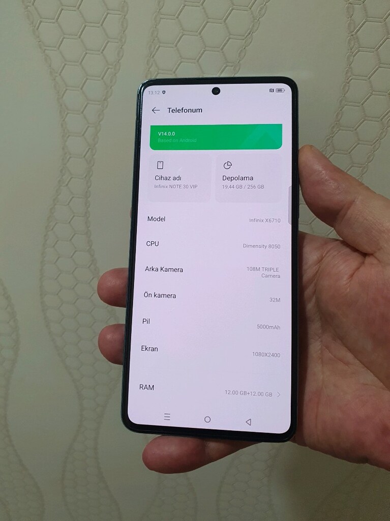 İnfinix NOTE 30 VIP 5G 256/12+12 NFC Oyunlarda çok iyidir TAKAS OLUR.. - 4