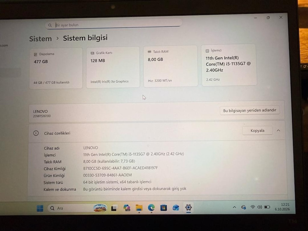Lenovo ThinkPad T14 Gen2 Laptop | Çanta + Mouse - 4