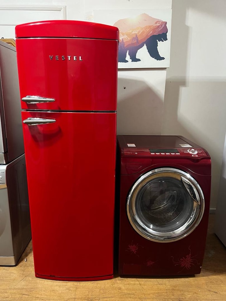 Retro buzdolabı 12 kg çamaşır makinesi - 3