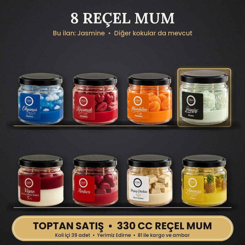 ÇİDO MİRİS JASMINE REÇEL MUM 330CC SIFIR - 3