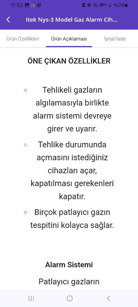 Alarmlı Gaz Dedektörü - 6
