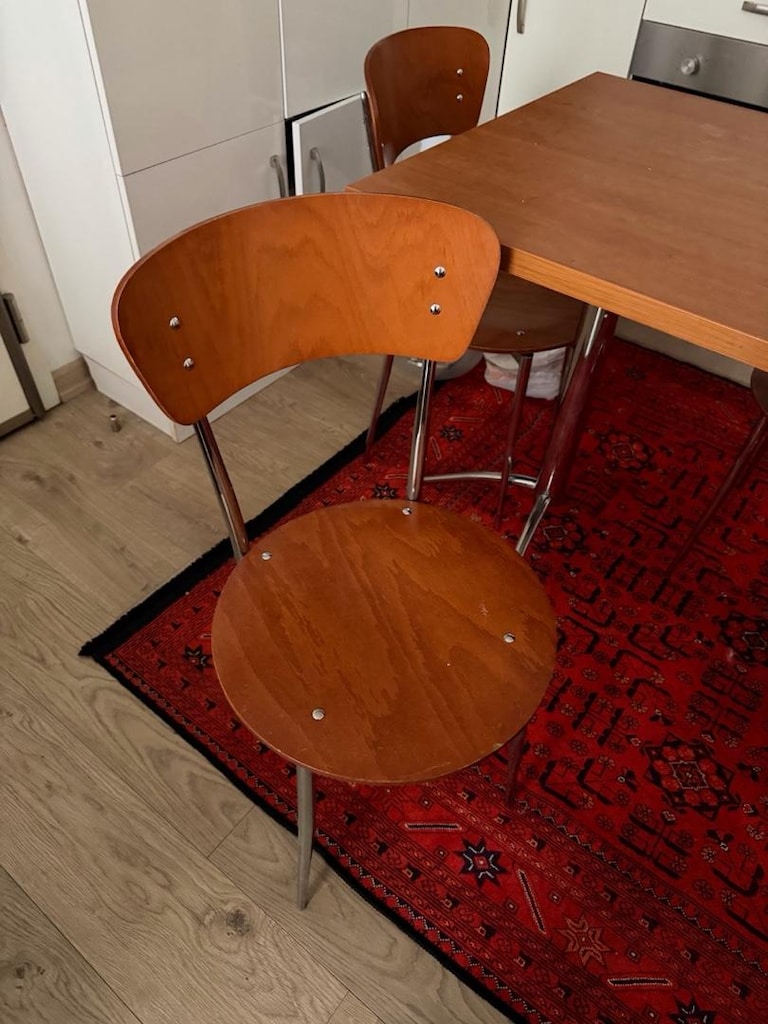 Masif Görünümlü Ahşap Yemek Masası ve 4 Sandalye - 3