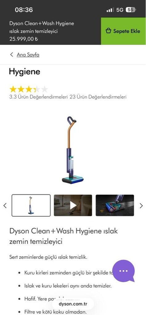 dyson clean wash hyeigene ıslak temizleyici - 2