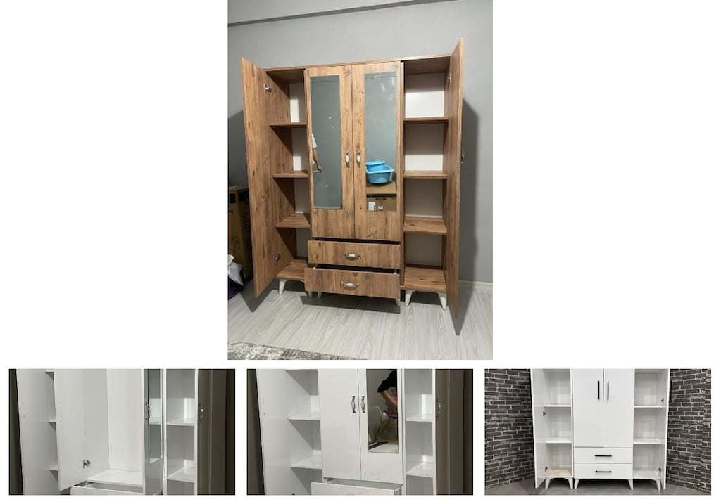 4 kapaklı elbise dolabı wbkqaeixmy - 4