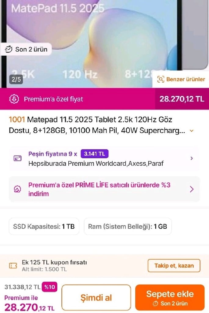 HUAWEİ MATEPAD 11.5 128 GB TR SORUNSUZ+FULL SET - 3