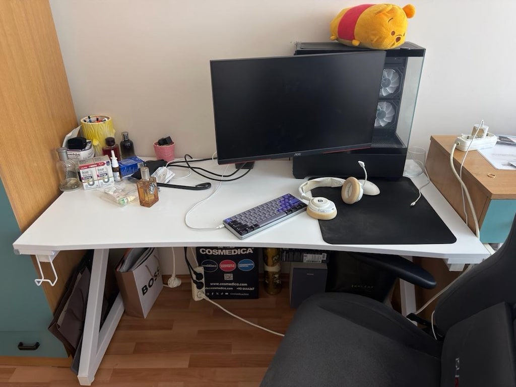 XPrime Beyaz RGB Gaming Masa /